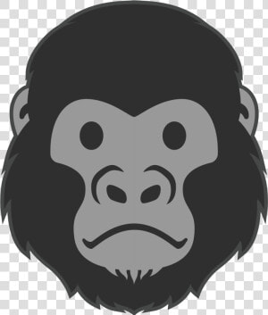 Gorilla Face Png   Gorilla Emoji  Transparent Png