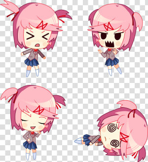 Hd Natsuki Chibis From My Comic   Chibi Cute Natsuki Fanart  HD Png Download