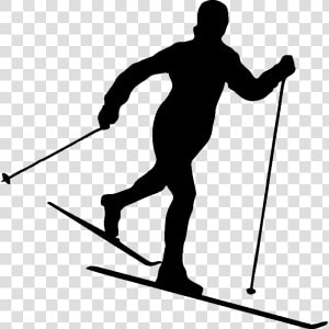 Cross Country Skier Silhouette  HD Png Download