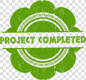 Green Stamp That Says  Project Completed   Project Completed Stamp Png  Transparent Png