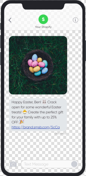 Smsbump Sms Marketing Easter 2019 Campaign Example   Sms Message Marketing Examples  HD Png Download