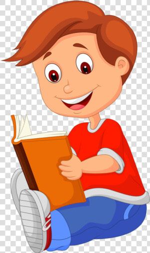 Reading Book Cartoon Png   Transparent Cartoons   Reading Clipart  Png Download