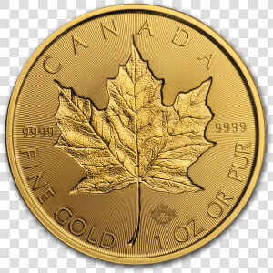 Buy 2019 Canada 1 Oz Gold Incuse Maple Leaf Bu Coin   2019 1 Oz Gold Maple Leaf  HD Png Download