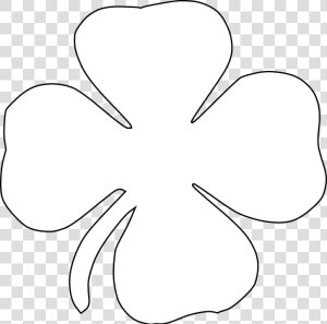 Clover Clipart Black And White   Four Leaf Clover White Transparent  HD Png Download