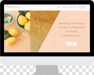 Your Path Creative Desktop Homepage Mockup V2   Computer Monitor  HD Png Download