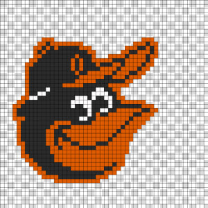 Baltimore Oriole S Bird Mascot   Baltimore Orioles Pixel Art  HD Png Download