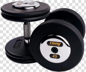 Troy Pro Style Dumbbells Set Black With Chrome Ends   Sale Dumbbells  HD Png Download