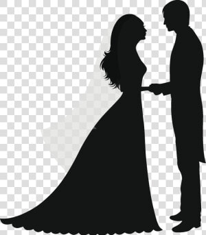 Wedding Invitation Silhouette Marriage Couple   Wedding Silhouette No Background  HD Png Download