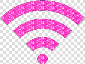  wifi  pink  glitter  barbie   Icone Wifi Verde  HD Png Download