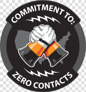 Download Logo W  Gloved Hand   Commitment To Zero Contacts  HD Png Download