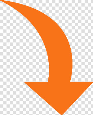 Transparent Curved Arrow Png Transparent   Curved Orange Arrow Png  Png Download