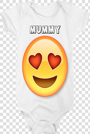 Love Heart Emoji Customised Baby Grow   Smiley  HD Png Download