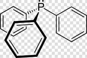 Triphenylphosphine 2d Skeletal Smokefoot Style   P Methyl Anilinium Cation  HD Png Download