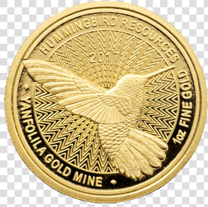 Limited Edition 2017 1oz Hummingbird Gold Coin   Silhouette  HD Png Download