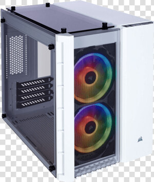 Crystal Series 280x Rgb Tempered Glass  No Psu  Microatx    Corsair 280x Case White  HD Png Download