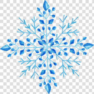 Snowflake Watercolor Painting   Watercolor Snowflake Transparent Background  HD Png Download