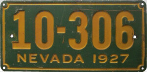 Nevada License Plate  1927   Signage  HD Png Download