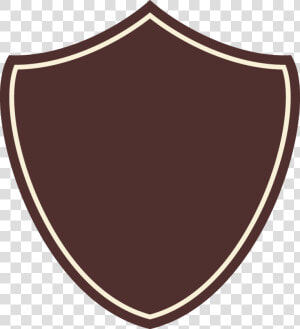 Brown Shield Badge With White Border   Shield  HD Png Download