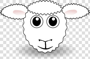 Funny Face White Cartoon   Clipart Clipart Images Sheep Face Cartoon Black  HD Png Download