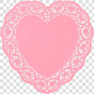 Clip Art Pink Scrapbooking Paper   Heart Doily Transparent  HD Png Download