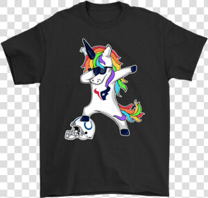 Football Dabbing Unicorn Steps On Helmet Houston Texans   Unforgivable Curses Shirt  HD Png Download