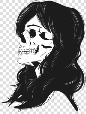  skull  anime  horror  girl   Horror Anime Girl Png  Transparent Png