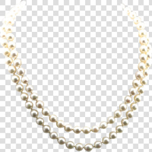 Banner Double Strand Semi Baroque Aa Grade Necklace   Pearl Strand Transparent Background  HD Png Download