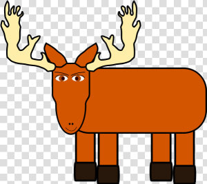 Cartoon Image Of A Moose   Transparent Cartoon Moose  HD Png Download