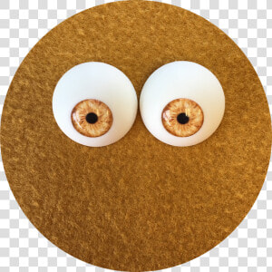 Light Brown Cabochon Puppet Eyes 44mm   Puppet Eyes Brown  HD Png Download