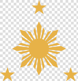 Philippine Flag Sun And Stars  HD Png Download