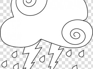 Thunder Clipart Rainy Cloud   Cartoon  HD Png Download