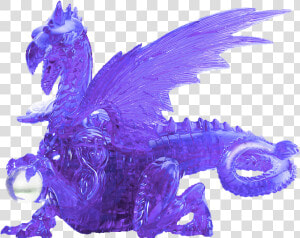 3d Crystal Puzzle Deluxe   Crystal Puzzle Purple Dragon  HD Png Download