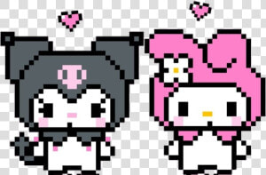  mymelody  kuromi  kawaiisticker  kawaii  sanrio  cute   My Melody Pixel Art  HD Png Download