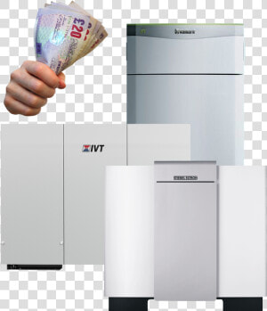 Three Ground Source Heat Pumps With Money In A Clenched  HD Png Download