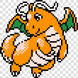 Pokemon Crystal Dragonite Sprite  HD Png Download