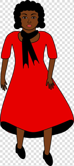 Red Dress In The Wind Clip Arts   Lady In Red Dress Clipart  HD Png Download