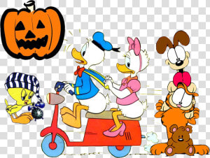 Image Transparent Donald Duck Daisy Minnie Mouse Huey   Duck On A Scooter  HD Png Download