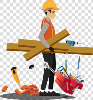 Construction Tools Png Clipart   Png Download   Clip Art Construction Worker  Transparent Png