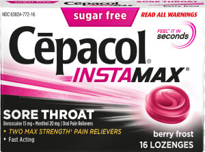 Instamax Sore Throat Berry Frost Lozenges   Cepacol  HD Png Download