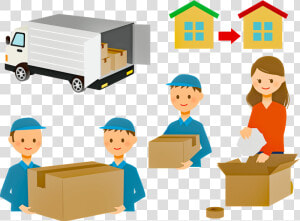 Moving  Boxes  Mover  Moving Truck  Carton  Cardboard   People Moving Houses Drawing  HD Png Download