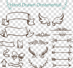 Tags Painted Arrows Ornament Euclidean Vector Arrow   Hand Draw Ornaments Png  Transparent Png