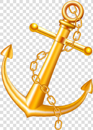 Golden Anchor   Gold Anchor Clipart  HD Png Download