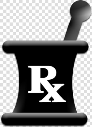 Mortar Pestle Black Shadowed Photograph   Mortar And Pestle Rx Symbol  HD Png Download