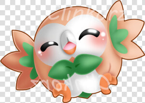 722 Rowlet   Cartoon  HD Png Download