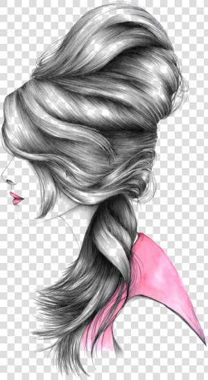 Drawing Hairstyle Fashion Illustration Illustration   Unsaid Words 4 Instagram  HD Png Download