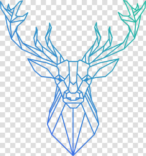 Reindeer Polygon Geometry   Deer Geometric Png  Transparent Png