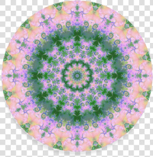 Rose Pink Green Explosion Of Flowers Mandala Round   Circle  HD Png Download