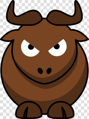    Gnu  Angry  Animal  Cute  Funny  Mammal  Bull  HD Png Download