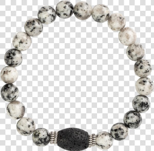  dalmation Stones Oblong Lava Bead   Necklace  HD Png Download