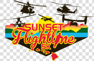 Sunset Flight Line 5k   Helicopter Rotor  HD Png Download